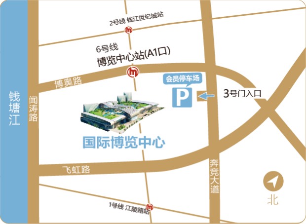 杭州婚博会展馆国际博览中心位置示意图